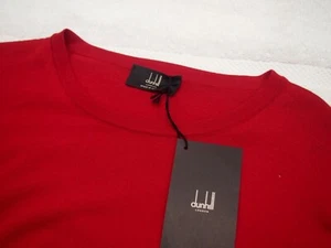 Dunhill 100% lana (ligero) suéter de cuello redondo NWT $ 375 Hecho en Italia Rojo oscuro - Imagen 1 de 7