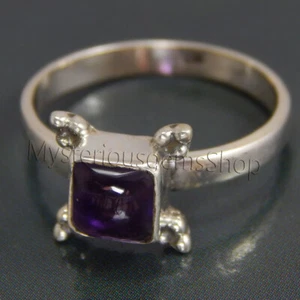 Purple Amethyst Ring  Gemstone Silver Ring  Ring for women  Amethyst jewelry - Picture 1 of 2