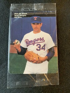 1991 Mother's Cookies #4 of 4 Nolan Ryan (300 wins Texas Rangers) - HOF / RARE!!