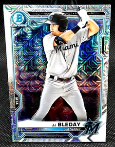 2021 Bowman Chrome Mojo Refractor - JJ Bleday #BCP-93 Athletics - Picture 1 of 2