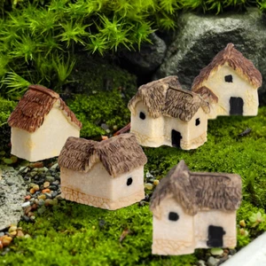 12 Pcs Thatched Hut Decoration Fairy House Ornaments Miniature Garden - Picture 1 of 10