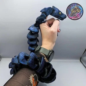 Snake Finger Puppet, Gift for Cosplay, Ren Faire, Flexi Serpent - Picture 1 of 10