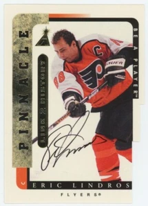 1996-97 PINNACLE BE A PLAYER Eric Lindros LINK 2 HISTORY AUTO AUTOGRAPH - Picture 1 of 2
