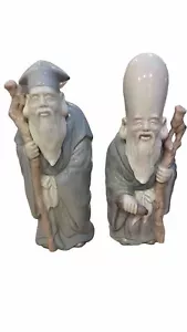 Vintage Chinese Oriental Wise Men Mud Men Big Head Ceramic EUC - Picture 1 of 18
