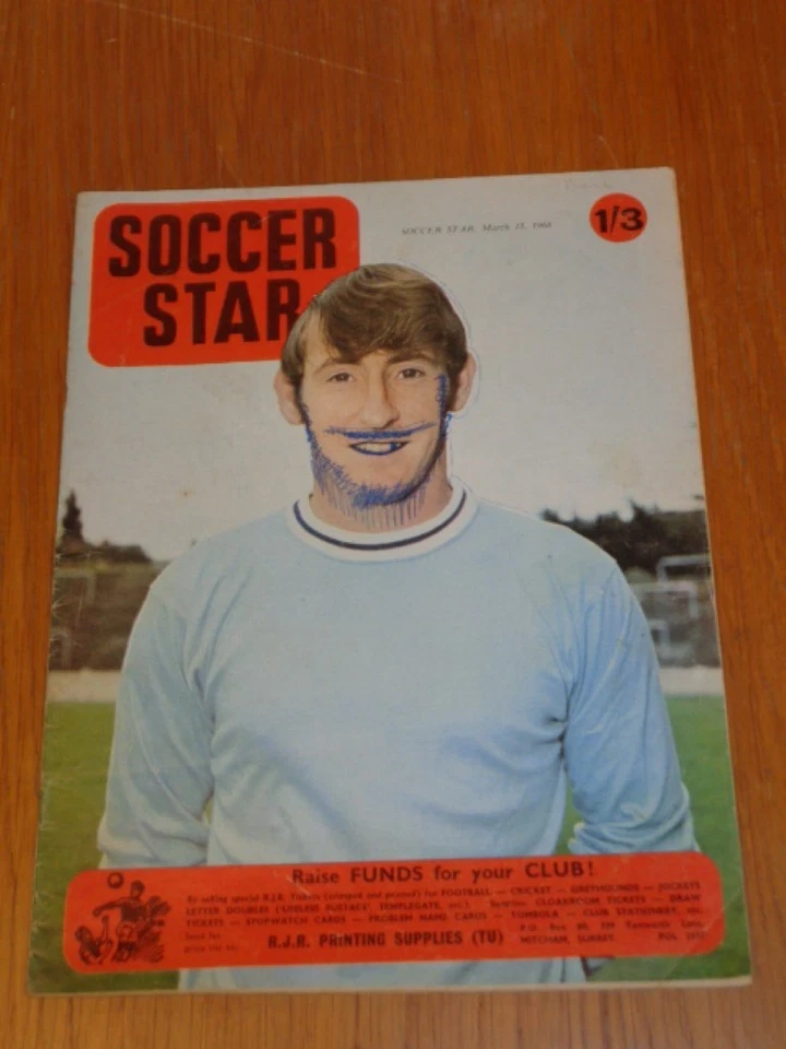 SOCCER STAR 15TH MARCH 1968 UK MAGAZINE = - Image 1 of 1