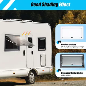 Cut Out RV Caravan Camper Hinged Push Window Ventilation Hatch 900*450mm 41-42mm - Picture 1 of 15