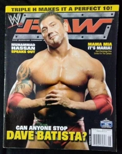 WWE RAW Magazine FEBRUARY 2005 Dave Batista WCW WWF TNA ECW AEW NWO Wrestling - Picture 1 of 5