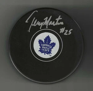 Terry Martin Signed Toronto Maple Leafs Puck - Picture 1 of 1