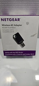NETGEAR AC600 Wi-Fi USB 2.0 Mini Adapter for Desktop PC - Black - Picture 1 of 2