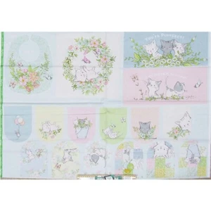 Panel de tela para acolchado de patchwork costura lúdico resorte gatito bebé 80x110 cm - Imagen 1 de 3