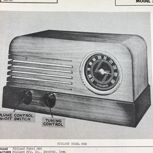 1946 Midland Radio Model M6B Wire Schematic Repair Manual Vintage Original - Picture 1 of 2