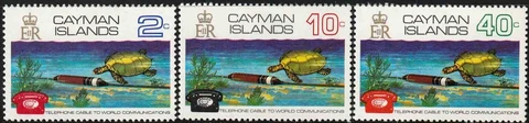 Cayman Islands Stamps 1972 SC# 297-299  Coaxial Cable For World Communications Cover