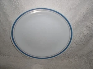 Plato de Cena Corelle Azul Gris Rayas Índigo Excelente Estado - Imagen 1 de 3