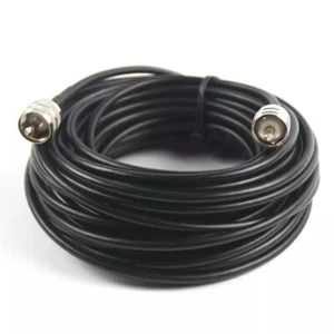 RG-8X Coaxial Cable 100ft UHF PL259 Connectors Antenna Cable for Ham CB Radios - Picture 1 of 3