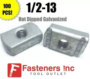 P3010 1/2-13 Hot Dipped Galvanized Strut Nuts W/O Spring Unistrut Channel 100/BX - Picture 1 of 3