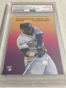 2019 Topps Fernando Tatis Jr. TBT 1970 Football RC #112 PSA 10 (Print Run 735) - Bild 1 von 3