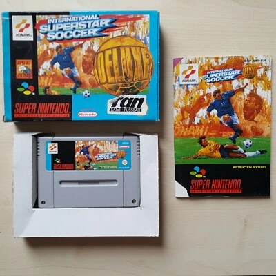 International Superstar Soccer Deluxe in OVP Anleitung Super Nintendo SNES Spiel - Bild 1 von 4
