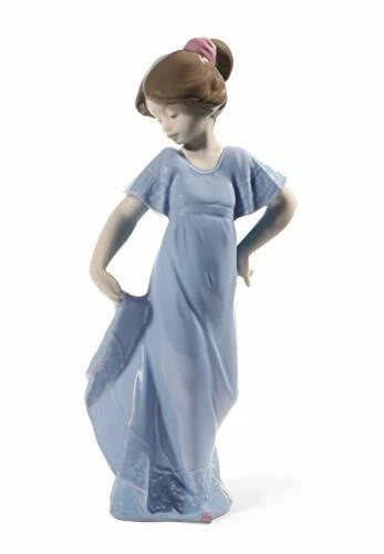 Lladro NAO How Pretty! Special Edition Blue Dress Porcelain Girl Figurine - image 1 of 1