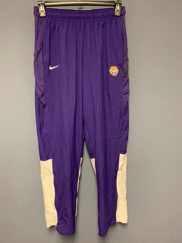 Nike On-Field LSU Tigers Team Issued Player Worn Purple Windbreaker Pants Large Cover