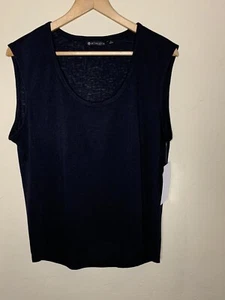 Athleta Damen ärmelloses Oberteil mit U-Ausschnitt L schwarz neu mit Etikett - Bild 1 von 6