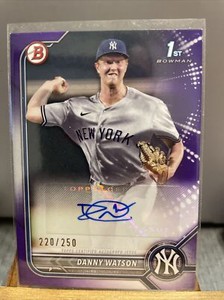 Danny Watson 2022 Bowman 1st #PPA-DW Purple Autograph 220/250