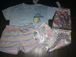 Girls justice 3pc cotton/satin sleep set size 6 new - Picture 1 of 3