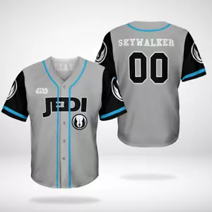 Personalized Star Wars Movie Jedi Skywalker 3D BASEBALL JERSEY SHIRT BEST PRICE - Picture 1 of 3