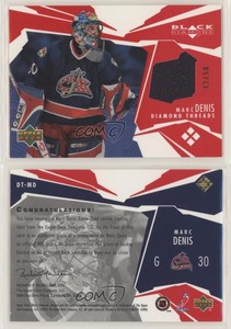 2003-04 Upper Deck Black Diamond Threads Red /50 Marc Denis #DT-MD