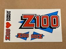 Vintage 1980s Z100 New York City "Z100 Dunkin' Donuts" Stickers RARE!