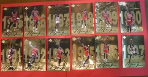 Upper Deck Gold Series Michael Jordan Oversized Cards 1985-1997, Set of 12 - Picture 1 of 2