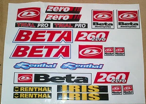 Calcomanías/pegatinas de cuadro de bicicleta Beta Zero Trials, calcomanías de calidad extra gruesas para Moto X - Imagen 1 de 1