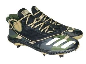 ADIDAS BASEBALL CLEATS Sz 16 ICON BOUNCE METAL MILITARY Camo FX4258 Softball - Picture 1 of 5