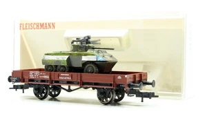 Vagón bajo H0 Fleischmann 5214 K X DRG época II con tanque de rueda, embalaje original - Imagen 1 de 3