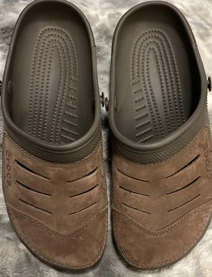 Crocs Shoes Mens 9 Bogota Clogs Brown Closed Toe Comfort Casual Low Top Flats - Image 1 of 4