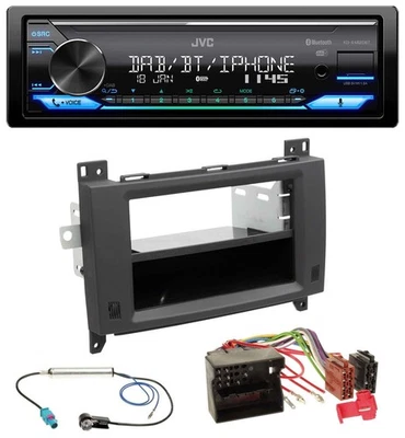 JVC Bluetooth DAB USB MP3 Autoradio für Mercedes Vito Viano 06-14 Rubbertouch - Bild 1 von 4