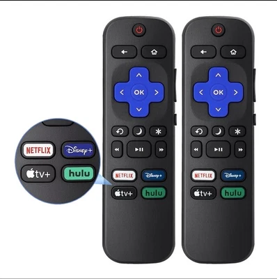 (Pack Of 2) Roku Remote Control Only For Roku TV, Not for Roku stick/Box