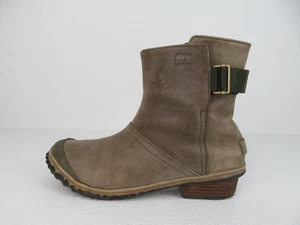Botas impermeables Sorel Slimboot Shortie Pull On verde oliva para mujer talla 10,5 - Imagen 1 de 9