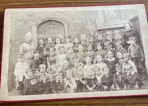 Tarjeta de gabinete escolar foto grupo de niños escolares 16,5 X 10,5 cm - Imagen 1 de 9