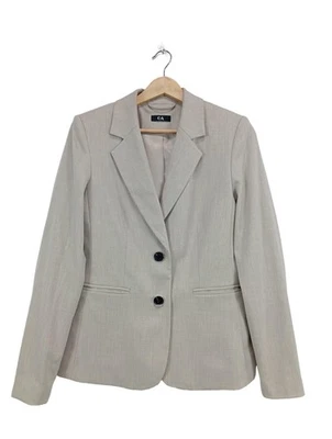 C&A Blazer largo Mujeres Blazer Talla EU 34 gris claro estilo «business» - Imagen 1 de 4