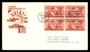 Mayfairstamps US FDC 1953 Air Mail 50 Yrs of Powered Flight First Day Cover aau_ - Picture 1 of 2