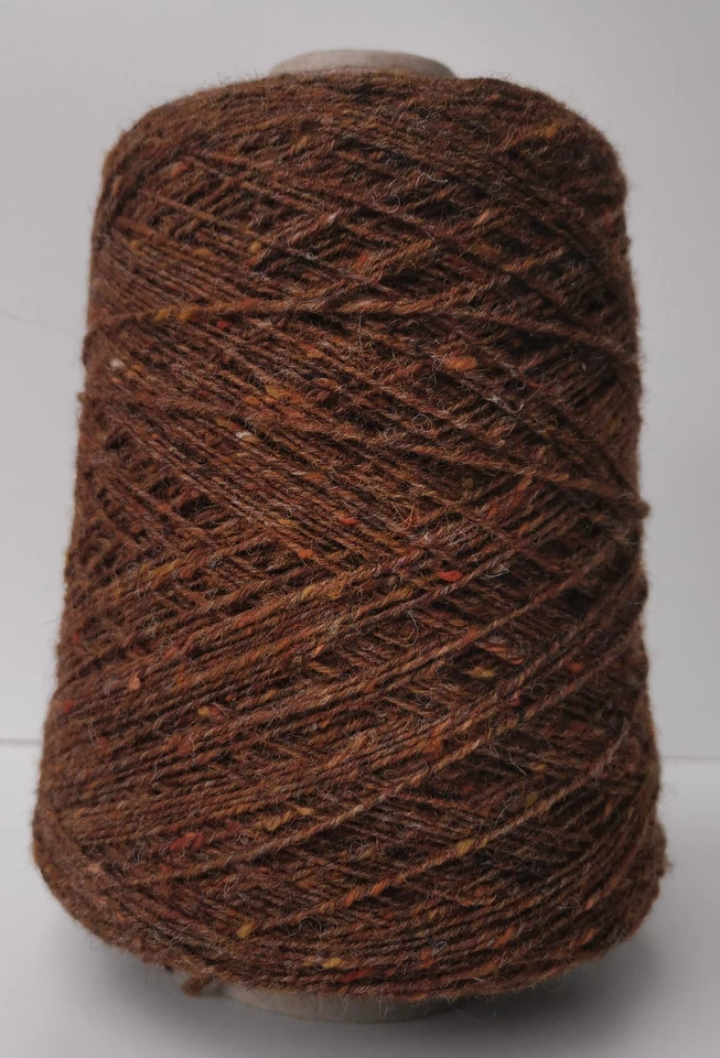 3ply Soft Donegal Tweed Knitting Wool Cone Brown 5514 420g      (0612-C) - Image 1 of 4