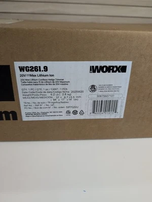 Cortasetos WORX WG261.9 20V Inalámbrico 22" - Solo Herramienta (Sin Batería ni Cargador) Foto 1 de 4