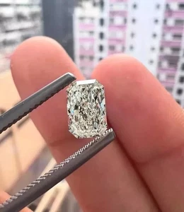 Loose Lab Grown CVD Diamond 7x9 mm Radiant D Color IF Clarity Certified Diamond - Picture 1 of 5