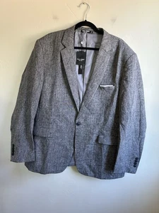 Abrigo Blazer Deportivo Paul Jones Para Hombres 2XL Gris Informal 1 Botón Ventilación Única NUEVO - Imagen 1 de 12