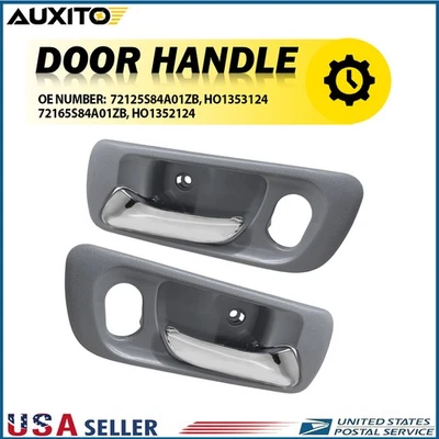 Conjunto de maçaneta de porta para 1998-2002 Honda Accord frontal interna cinza carcaça 2 peças - Imagem 1 de 4