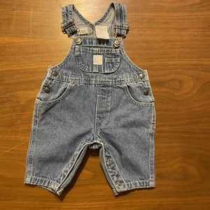 Vintage Arizona Jean Company infant denim bib overalls with bears 0-3 months - Picture 1 of 14