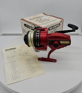 Vintage RED Fishing High Speed Olympic EX-3600 made in Korea Spinning Reel - Picture 1 of 19