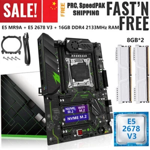 X99 Motherboard LGA 2011-3 + Xeon E5 2678 V3 16GB DDR4 2133MHz RAM WIFI M.2 NVMe - Picture 1 of 12