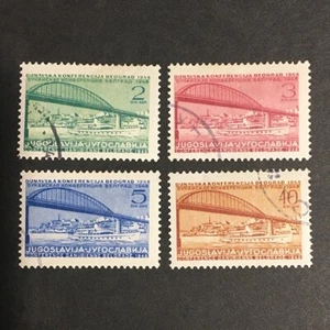YUGOSLAVIA 1948 complete set Sc#239-242 Mi#548-551 bridge - Picture 1 of 1