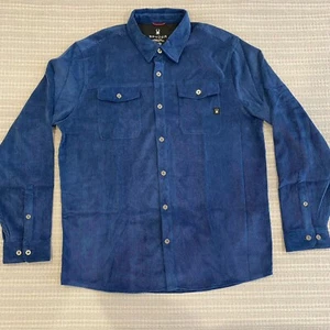 Spyder Men’s Blue Corduroy Button Down Long Sleeve Shirt L - Picture 1 of 9